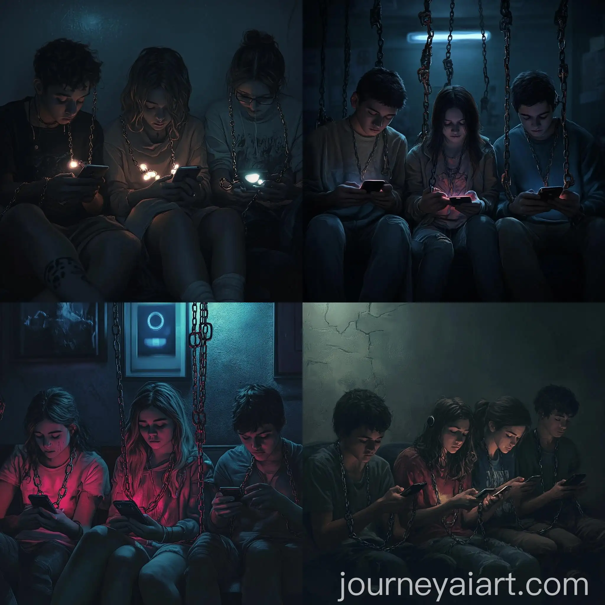 Group-of-Over-18-Students-Trapped-by-Phone-Addiction