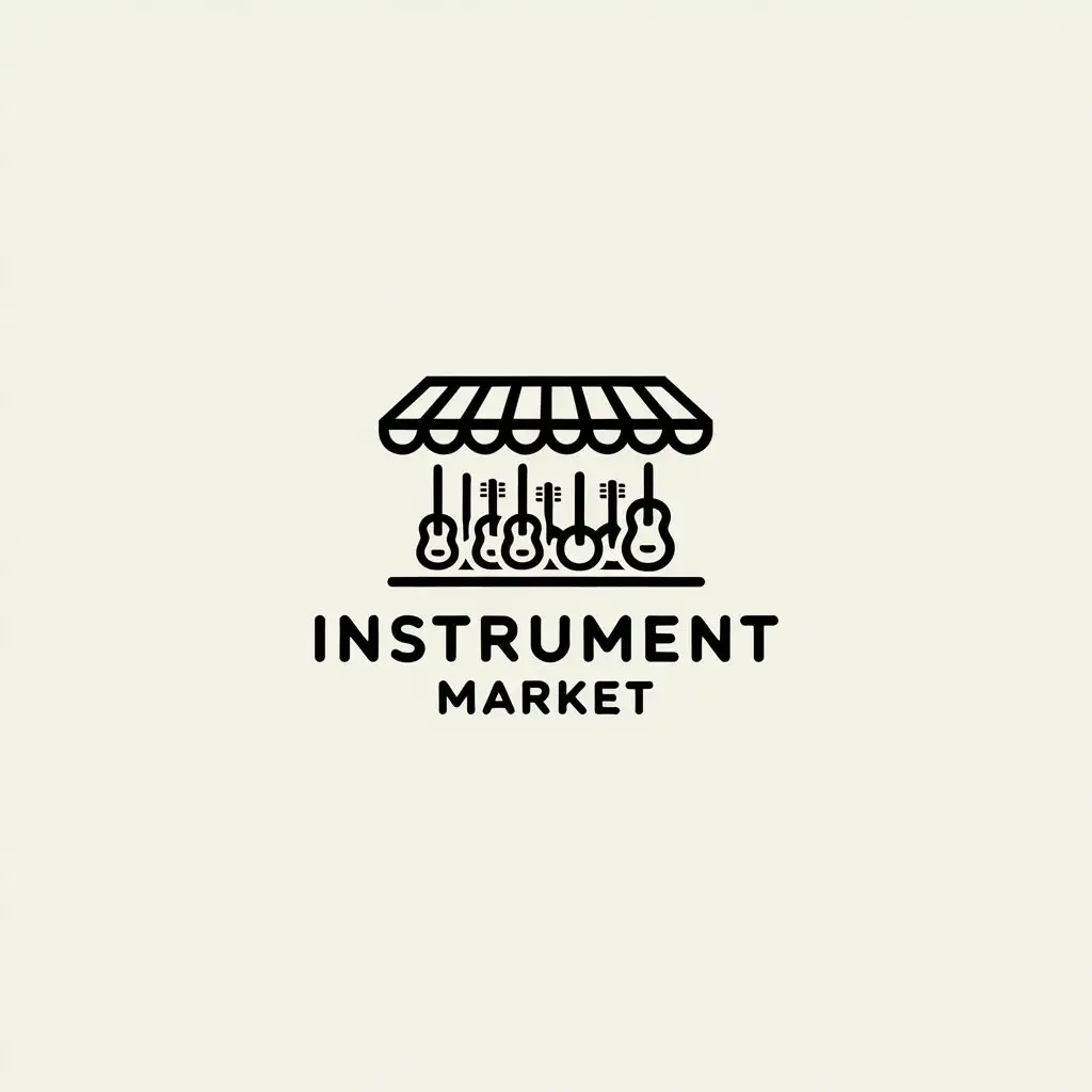 LOGO Design for Instrument Market Minimalistic Market Shop Parts Symbol in Vector Format for Retail Industry