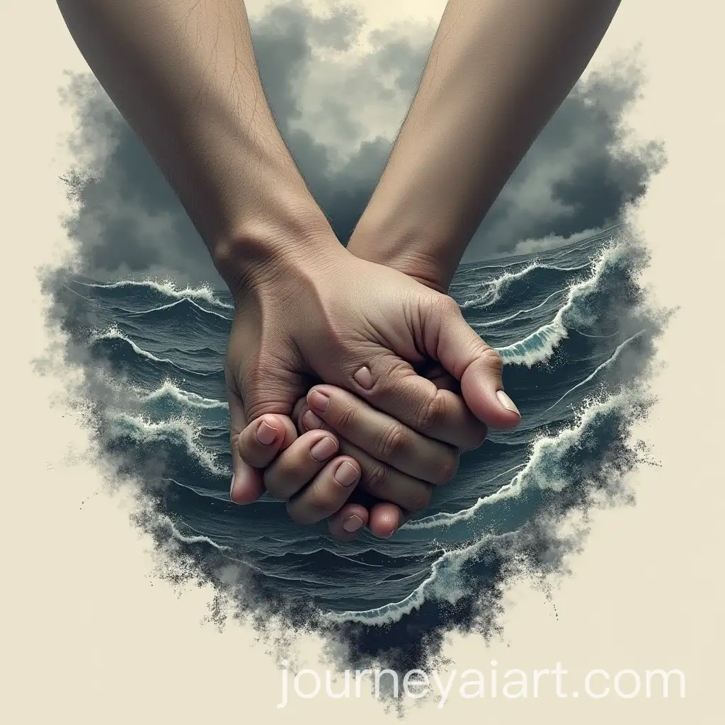Dramatic-Clasped-Hands-Tattoo-Design-in-Stormy-Weather