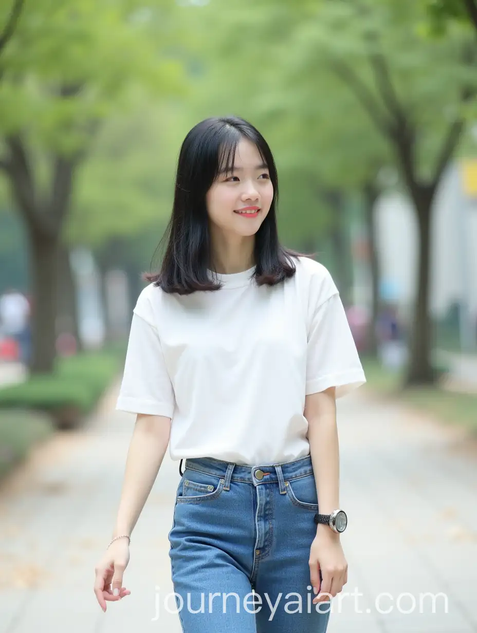 Chinese-Girl-in-Playground-A-Serene-Campus-Scene