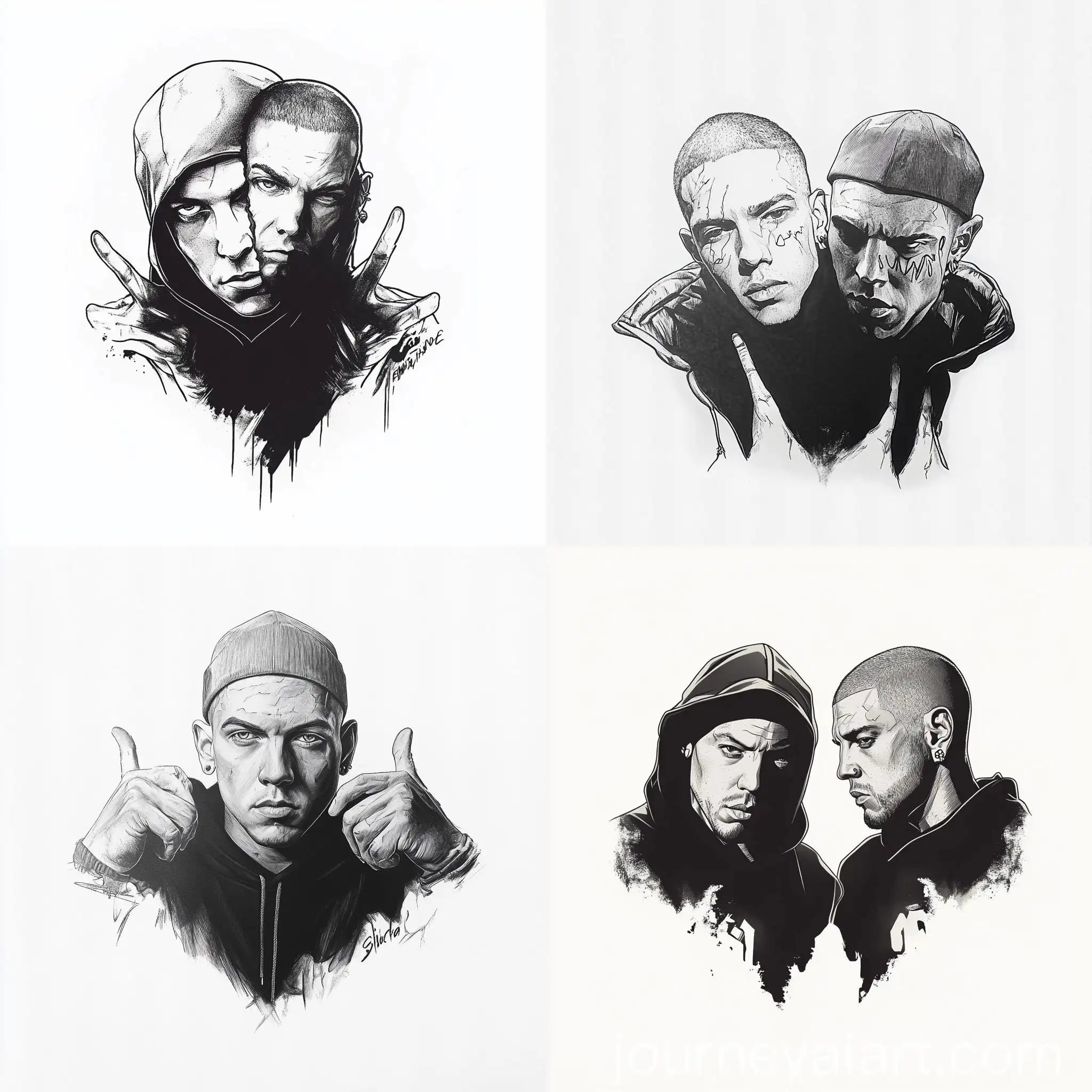 Eminem-Tattoo-Portraits-with-Slim-Shady-Lettering