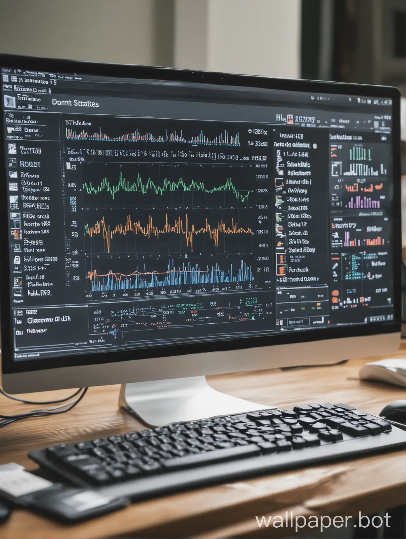 a computer running statistics software