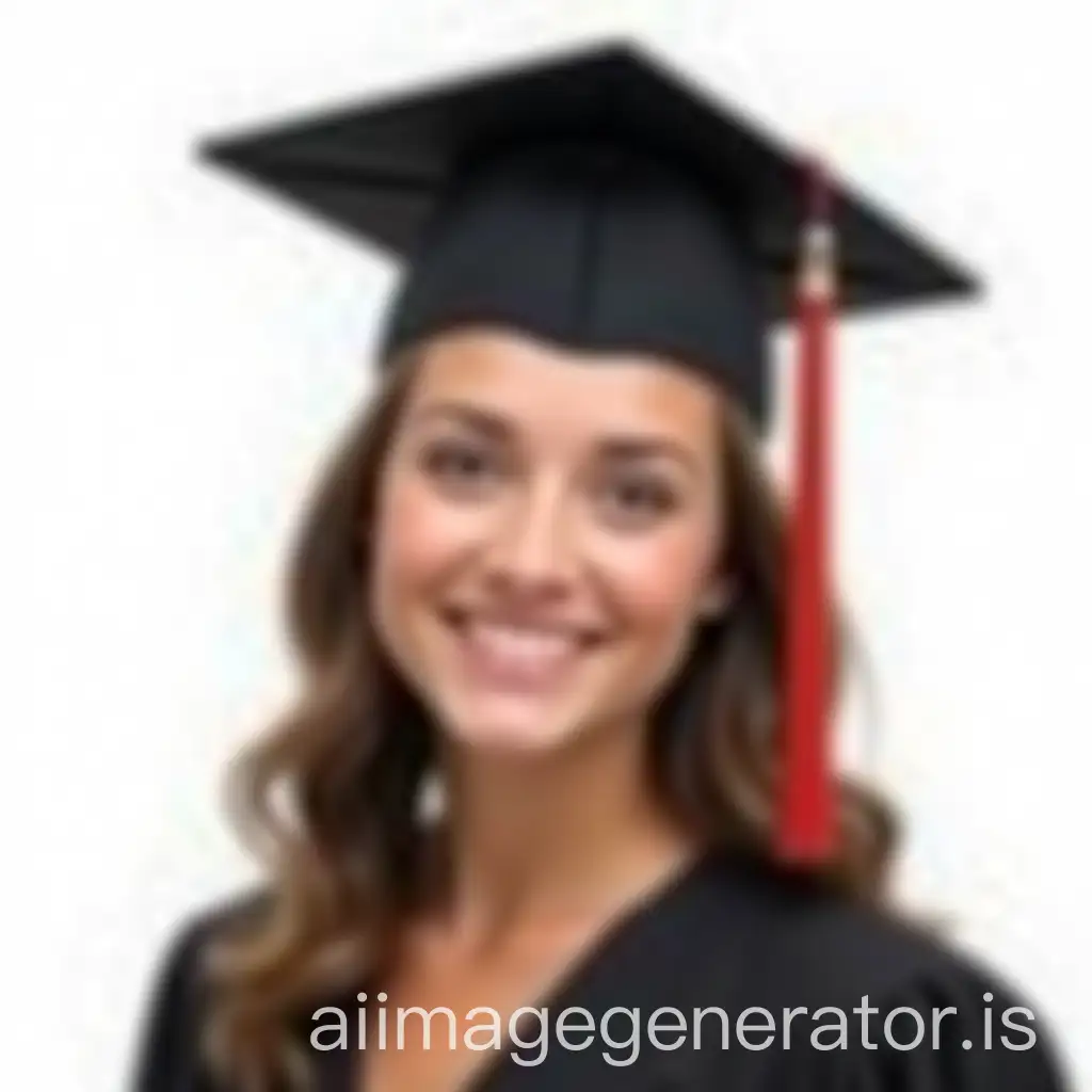 Beautiful-University-Student-in-Graduation-Cap-with-White-Background