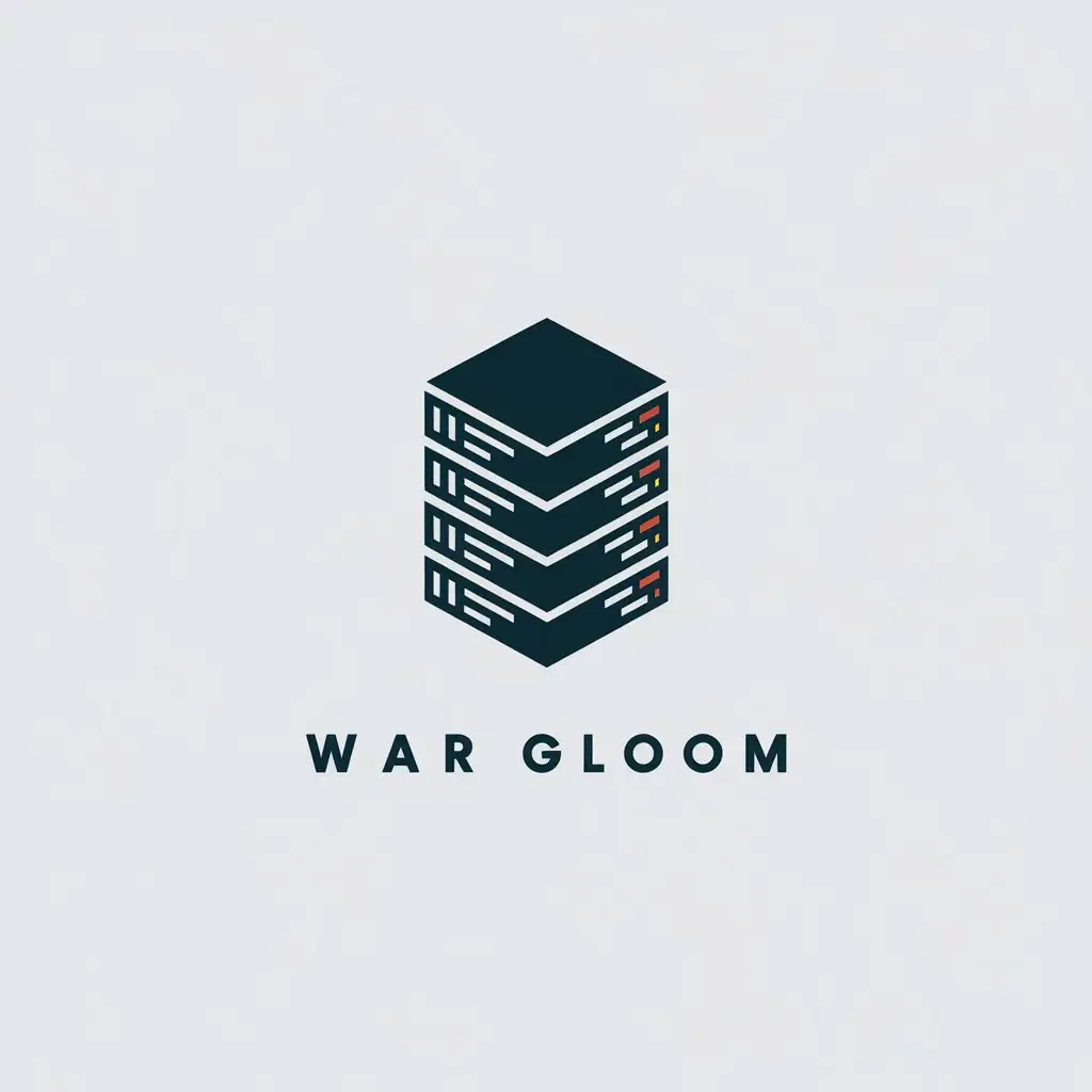 LOGO Design for War Gloom Minimalistic Server Icon for Internet Industry