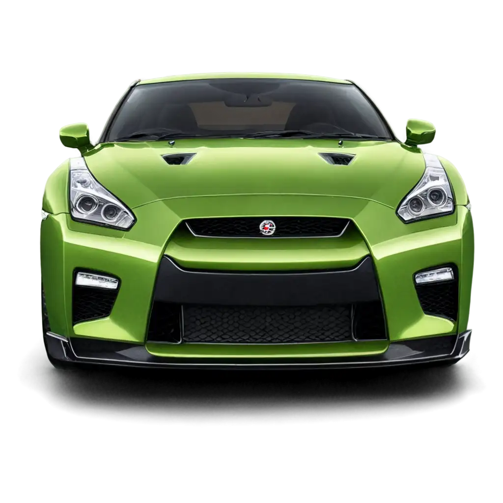 Nissan-GTR-Green-Front-PNG-HighQuality-Transparent-Image-for-Automotive-Projects