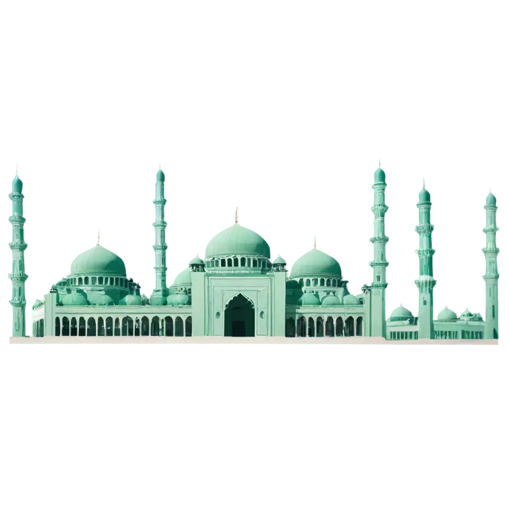 Soft-Light-Green-Mosques-PNG-Image-with-Shadows-HighQuality-Visual-for-Diverse-Applications