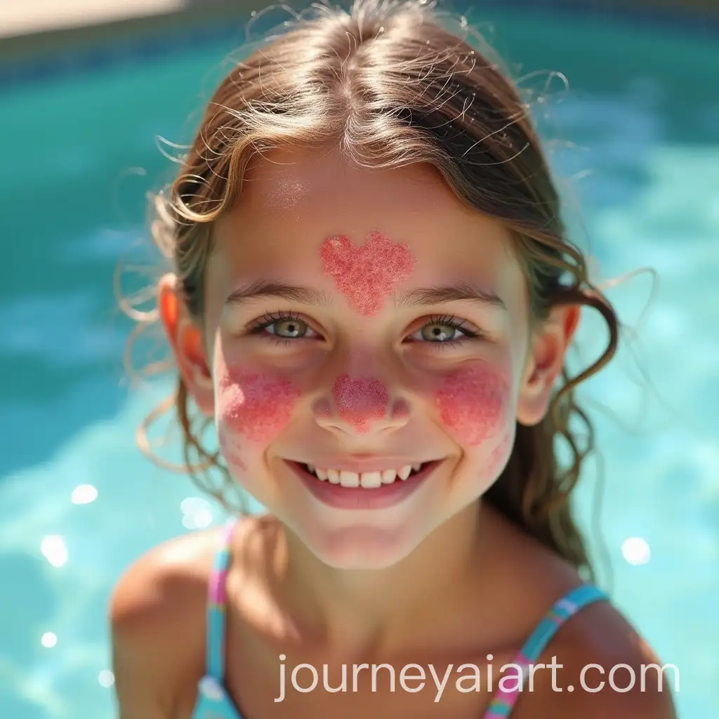 12YearOld-Girl-at-Pool-with-Sunburn-and-Brown-Hair