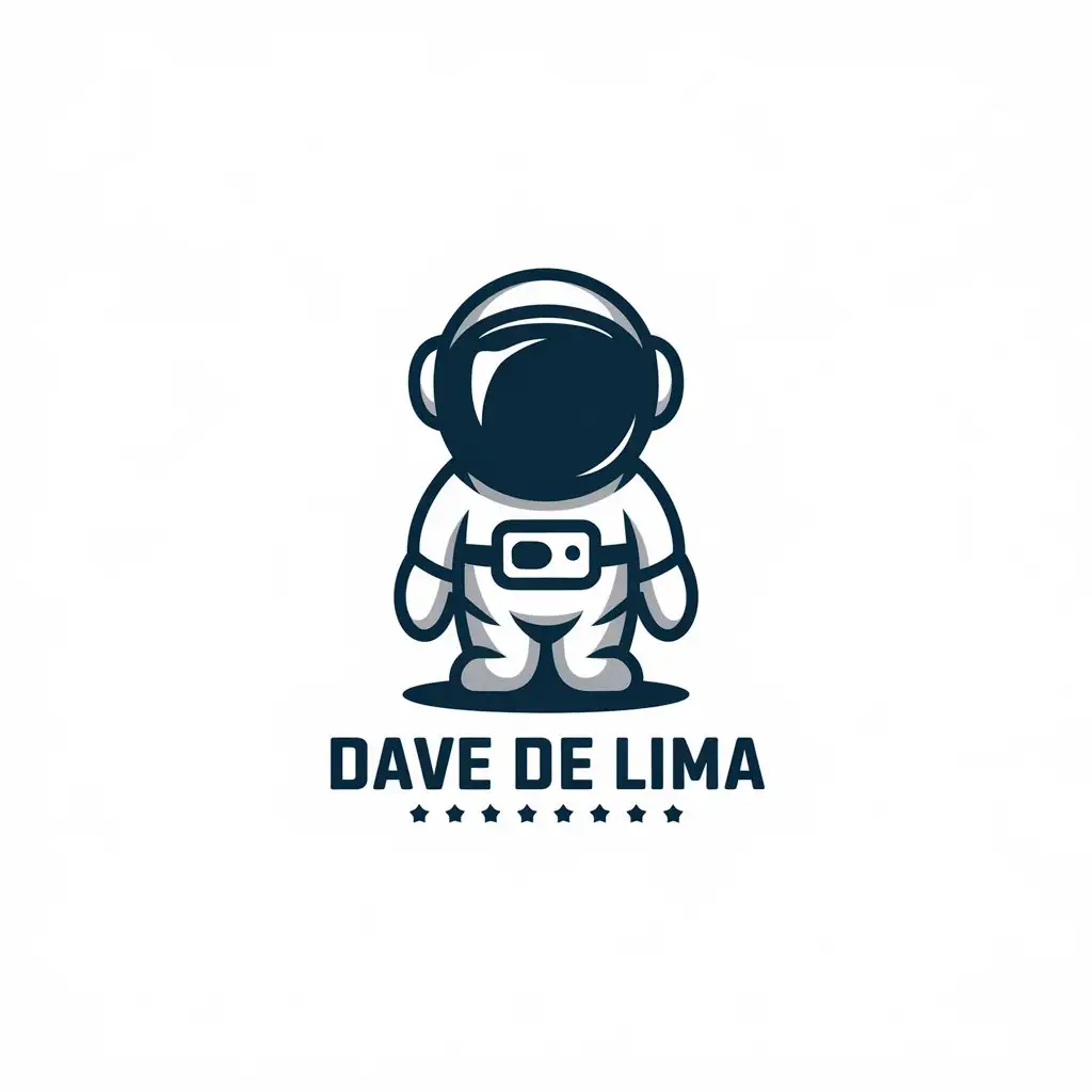 LOGO Design for Dave De Lima Astronaut Symbol with Minimalist Style for Entertainment Industry