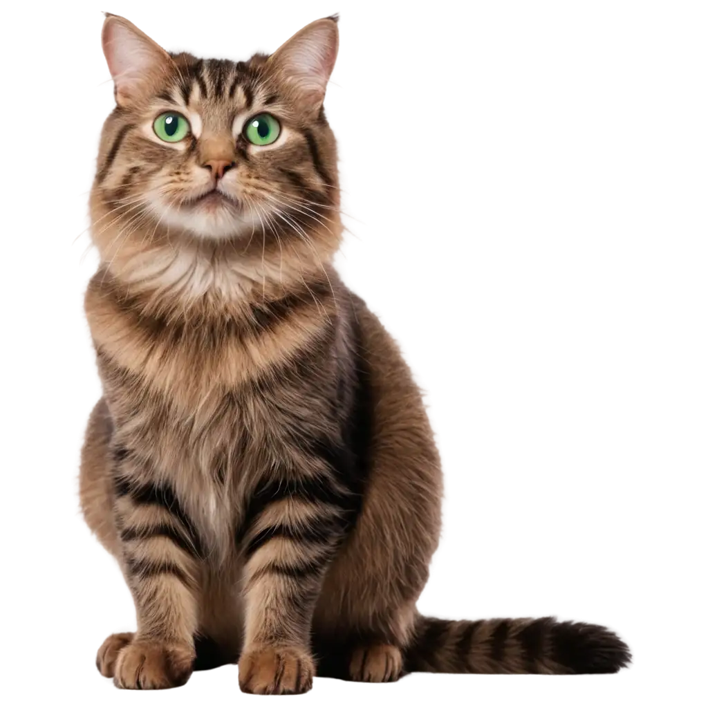 Stunning-Realistic-PNG-Image-of-a-Playful-Tabby-Cat-with-Green-Eyes