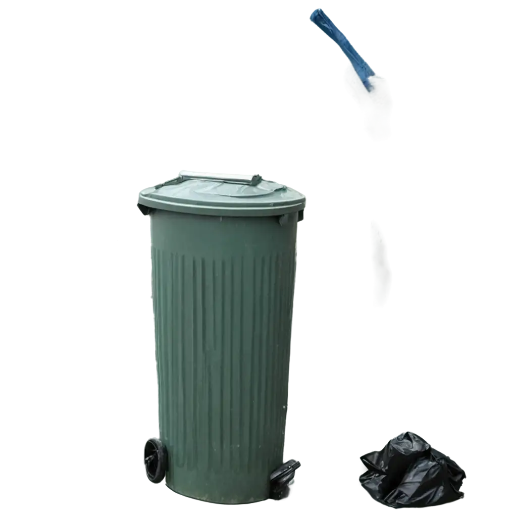 PNG-Image-of-a-Dustbin-Filled-with-Trash-for-Clear-and-Detailed-Visual-Representation