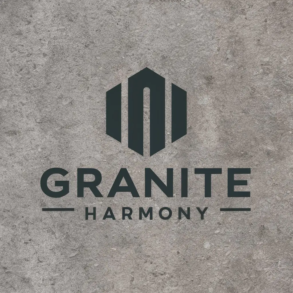 LOGO Design For Granite Harmony Granite Stone Symbol in Moderate Style for Home Family Industry