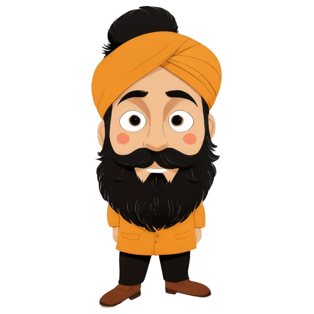 Cartoon-Mustache-Sikh-in-Live-Show-PNG-Elevate-Your-Designs-with-Clarity-and-Vibrance