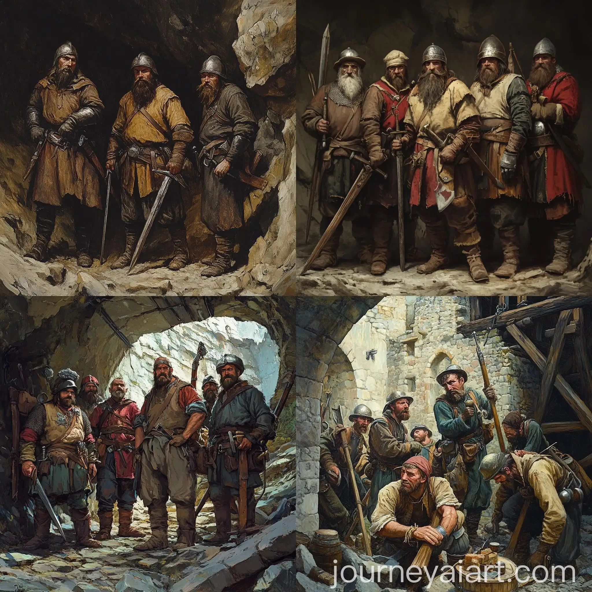 Medieval-Miners-and-Mercenaries-in-Action