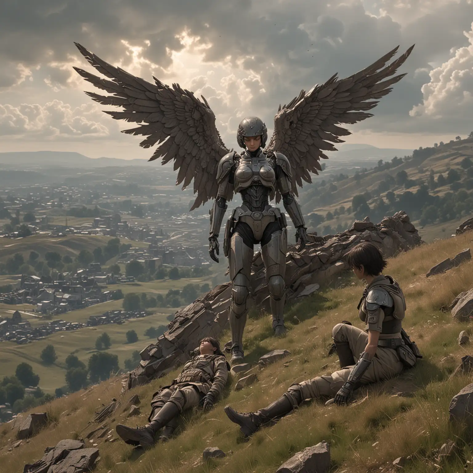 Battle-Angel-Guardian-and-Dying-Soldier-on-Hilltop