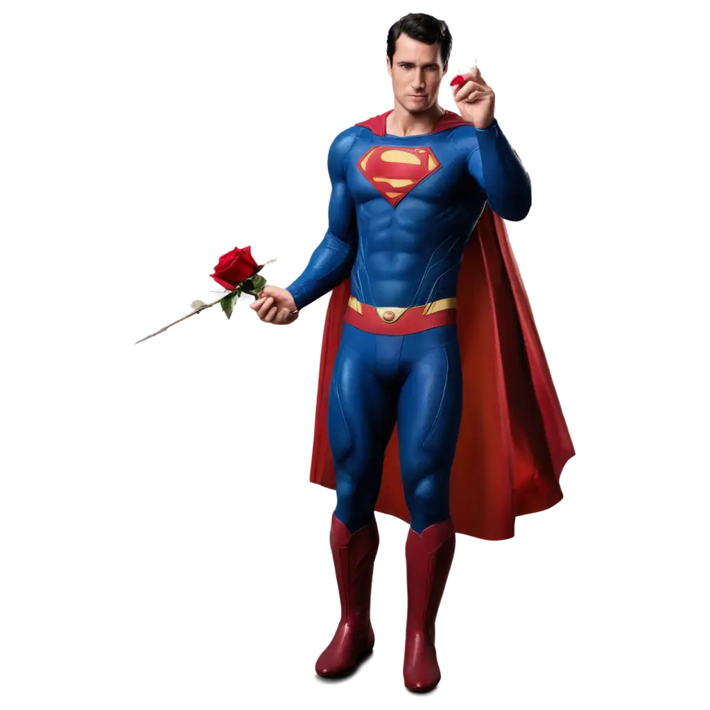 Superman-Holding-a-Rose-PNG-Image-Symbolizing-Strength-and-Beauty-in-a-Clear-Format