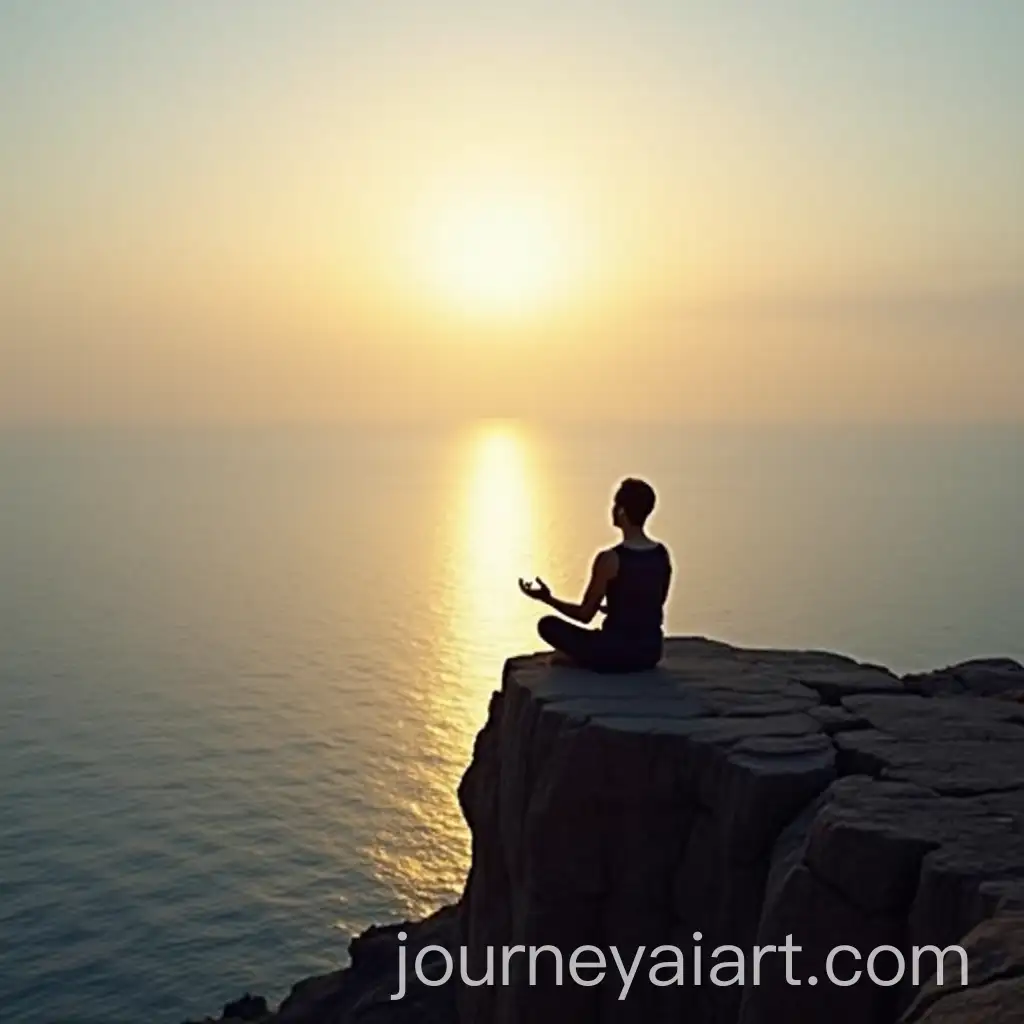 Serene-Meditation-at-Dawn-on-Cliff-Overlooking-Ocean