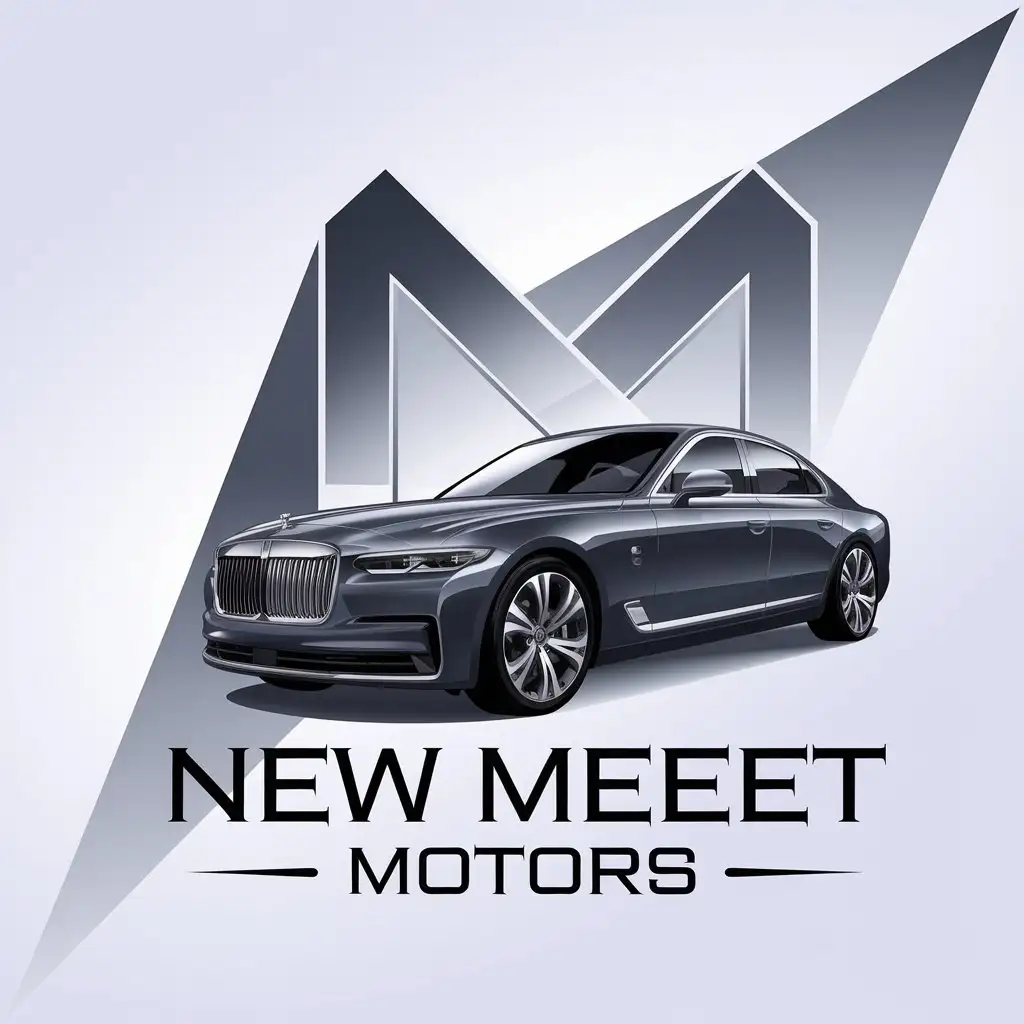 LOGO Design for New Meeet Motors Luxury Modern Minimalistic Automotive Theme