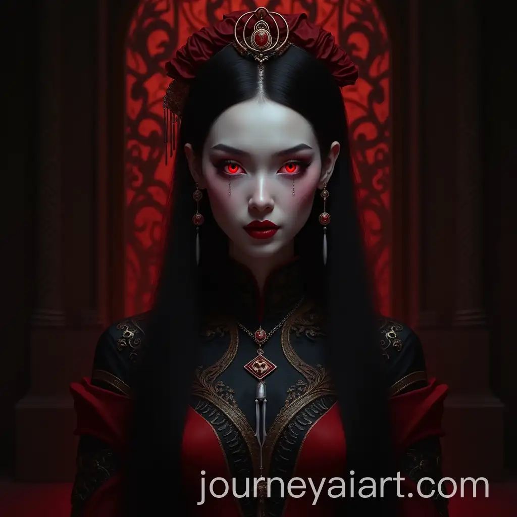 Mysterious-Woman-with-Red-Eyes-in-Ornate-Chamber