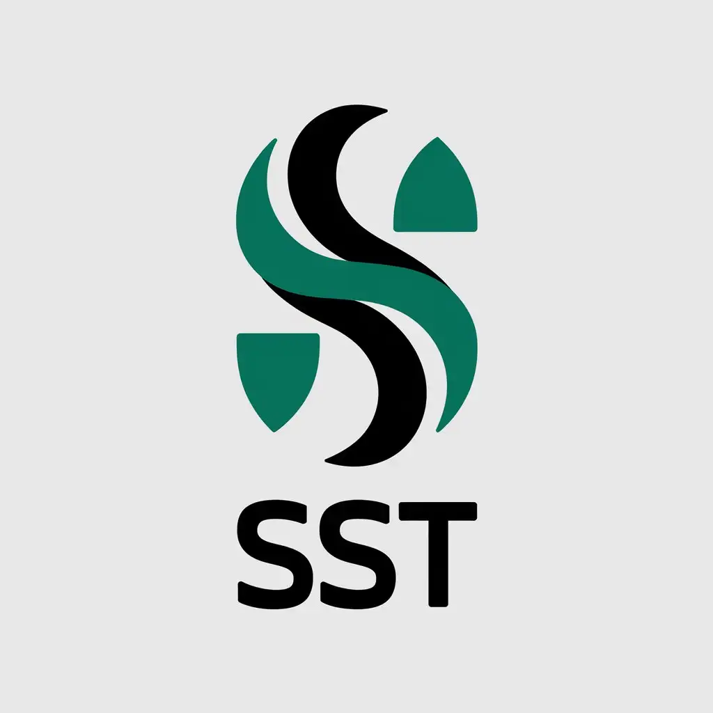 a vector logo design,with the text "SST", main symbol:Design abjad,Moderate,be used in Technology industry,clear background