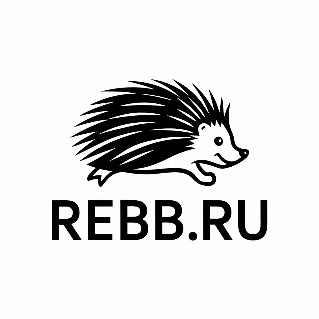 LOGO-Design-For-rebbru-Russian-Hedgehog-in-Motion-with-Clear-Background