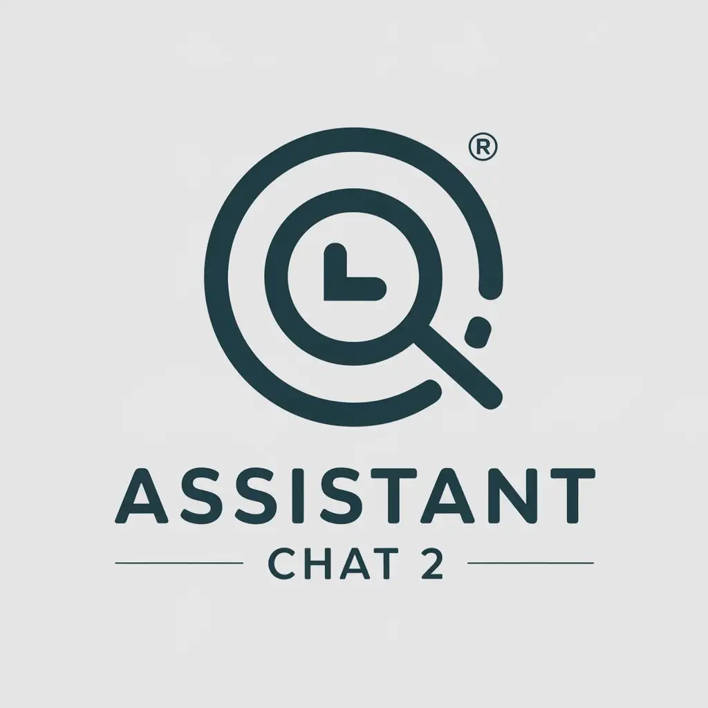 a vector logo design,with the text "Assistant Chat 2", main symbol:It’s chat based on chatGPT for business,Moderate,clear background