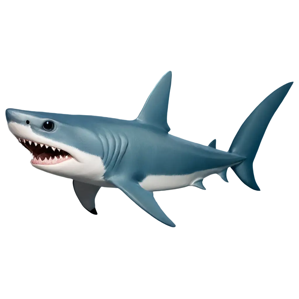 Blue-Shark-PNG-with-Gray-Details-and-Sharp-Teeth-HighQuality-Image-for-Creative-Projects