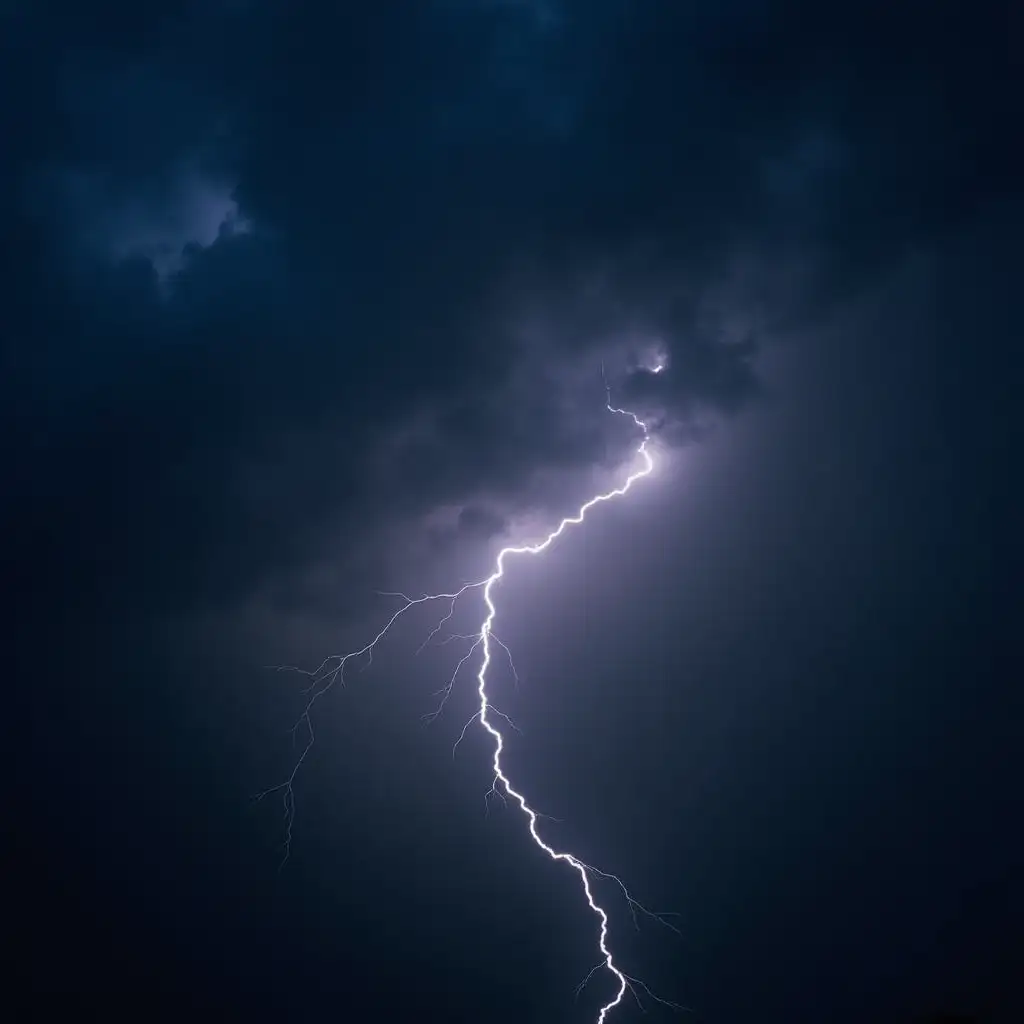 dark clouds with thunder strikes and lighnings