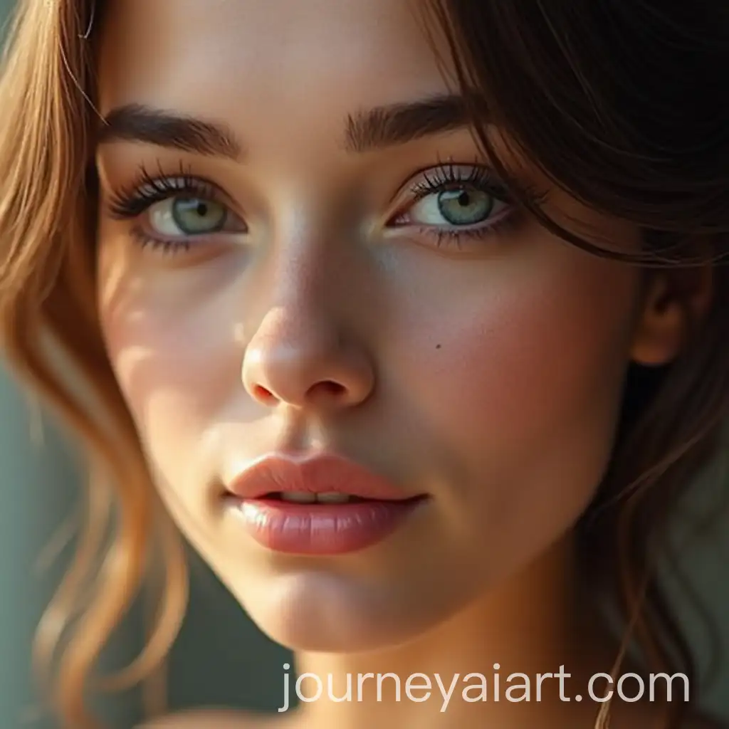 CloseUp-Portrait-of-a-Beautiful-Woman-with-Soft-Features