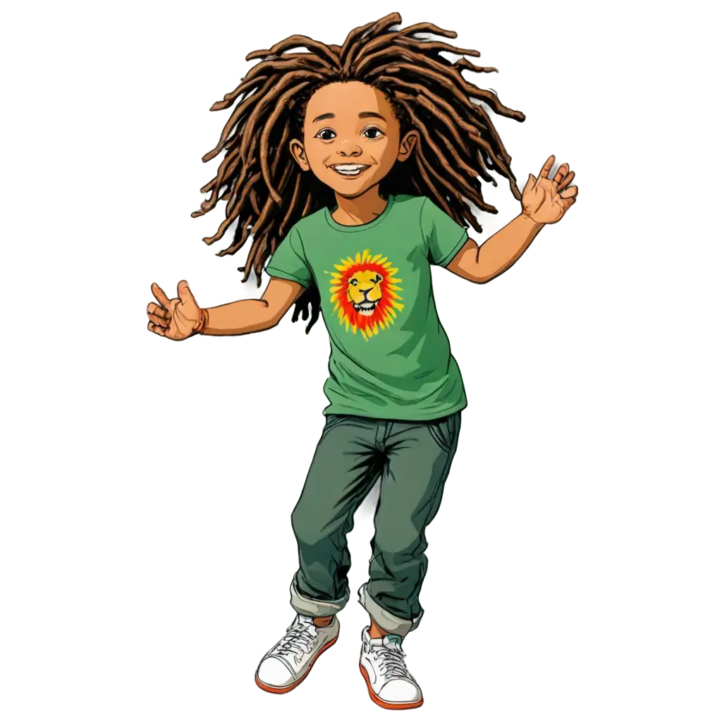 HighQuality-PNG-Image-of-a-Black-Child-Dancing-Reggae-with-Lion-Of-Judah-Design