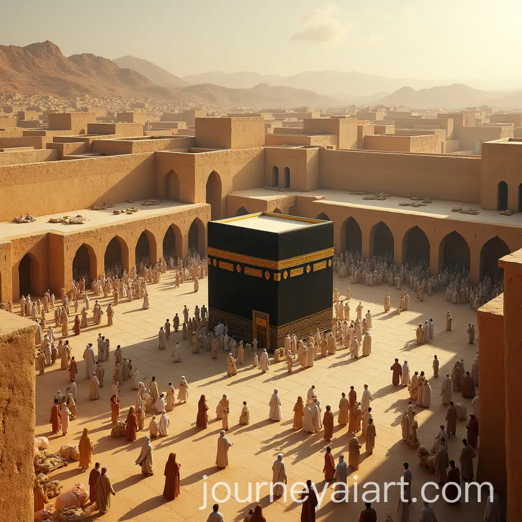 Historical-Mecca-Before-500-AD-Kaaba-Marketplace-and-Tribal-Interactions