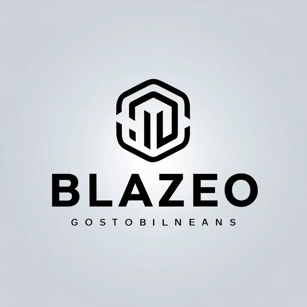 LOGO Design for Blazeo Realistic Minimalistic Vector Logo with Clear Background