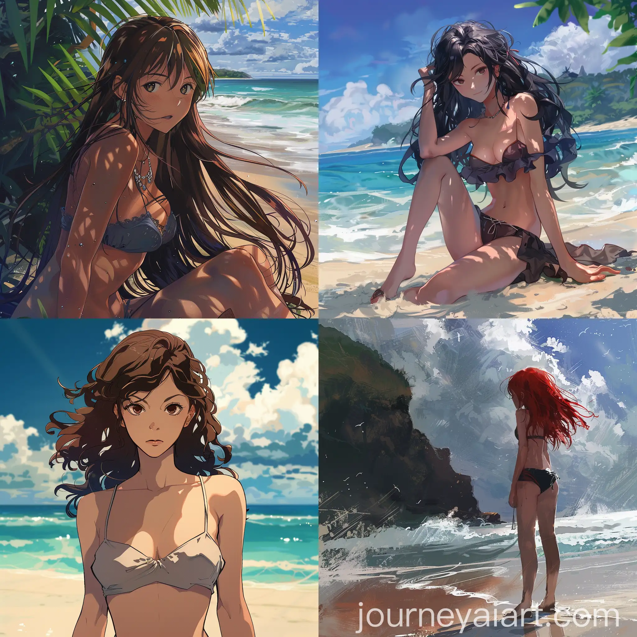 Mitsuru-Kirijo-Enjoying-Sunset-on-Beach