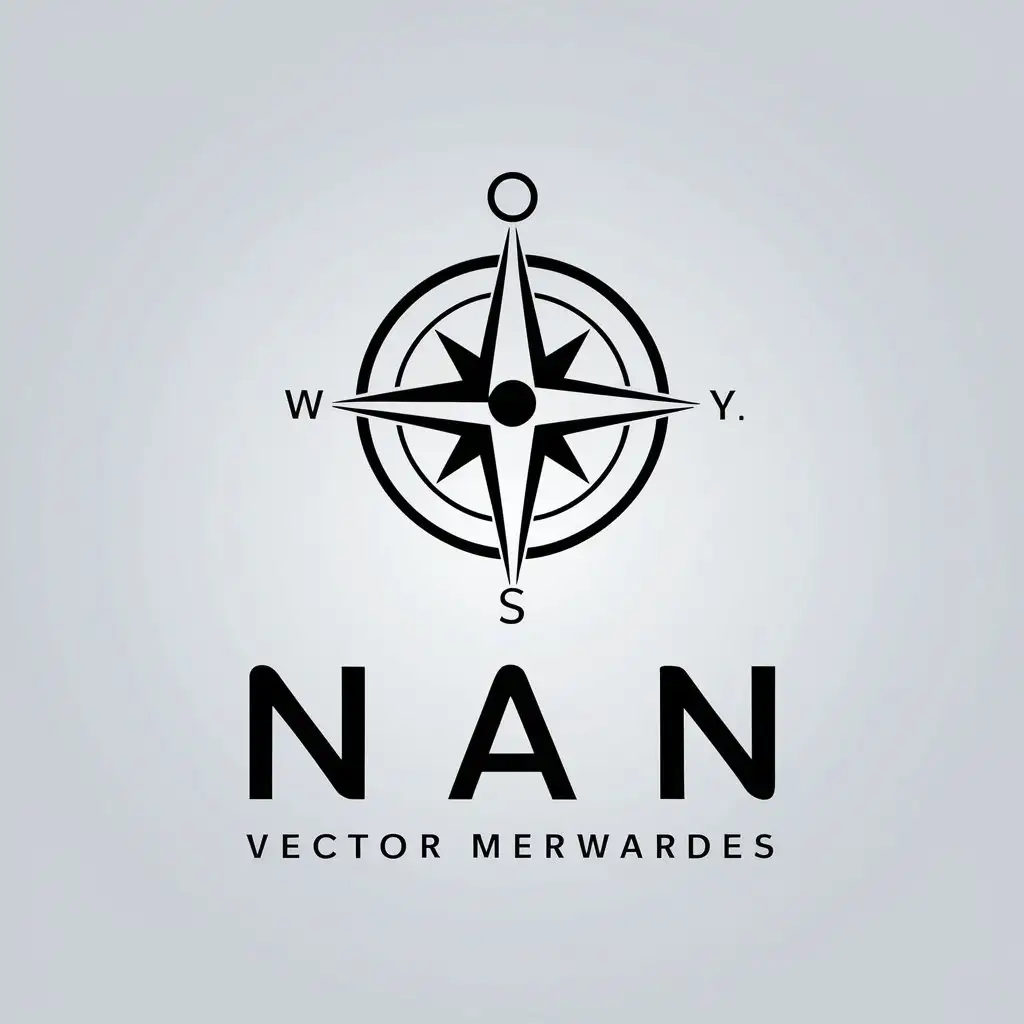 a vector logo design,with the text "nan", main symbol:Compass ocean NY,Minimalistic,clear background