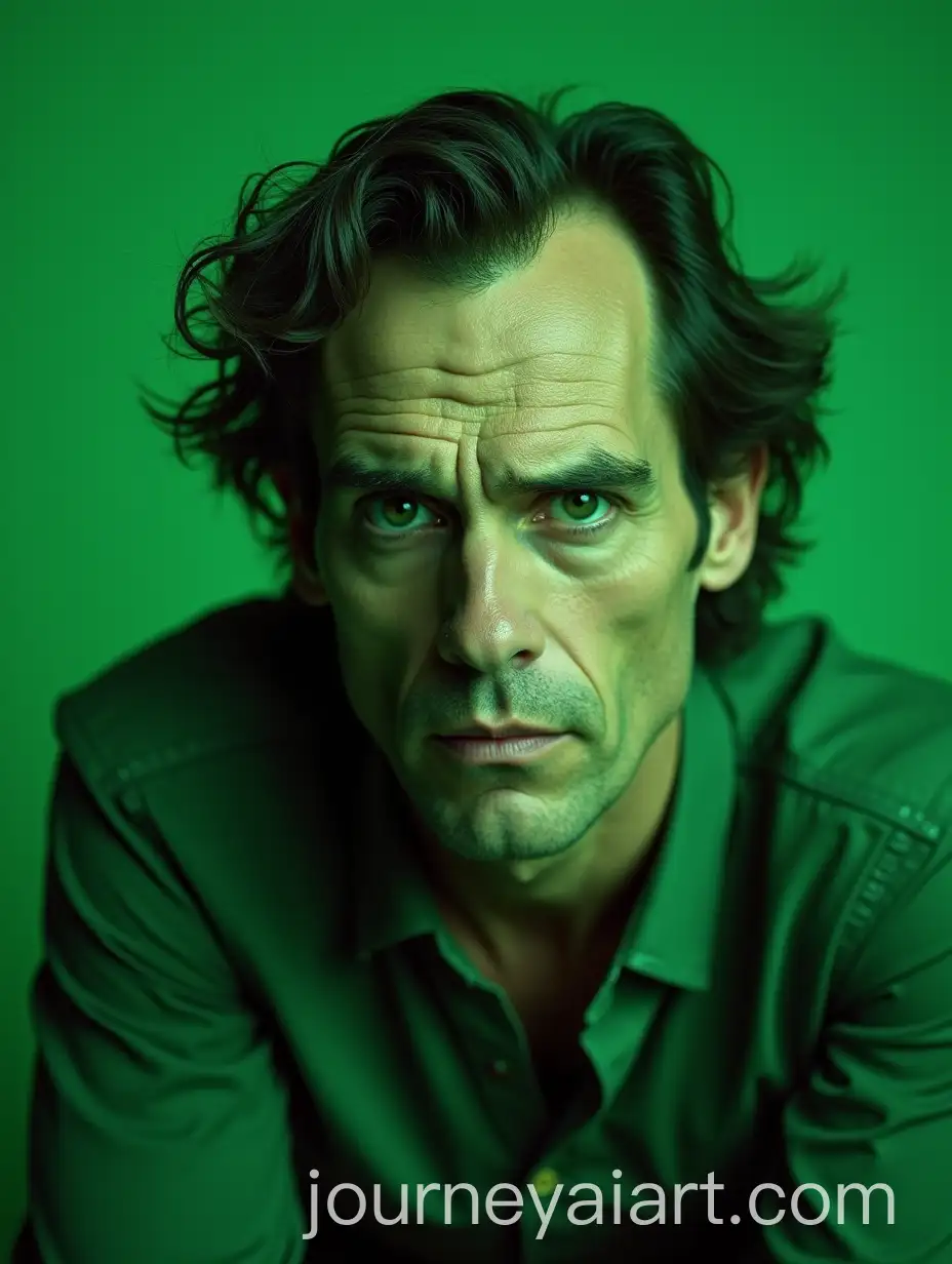 Sad-Jim-Carrey-in-Green-Monochrome-Portrait