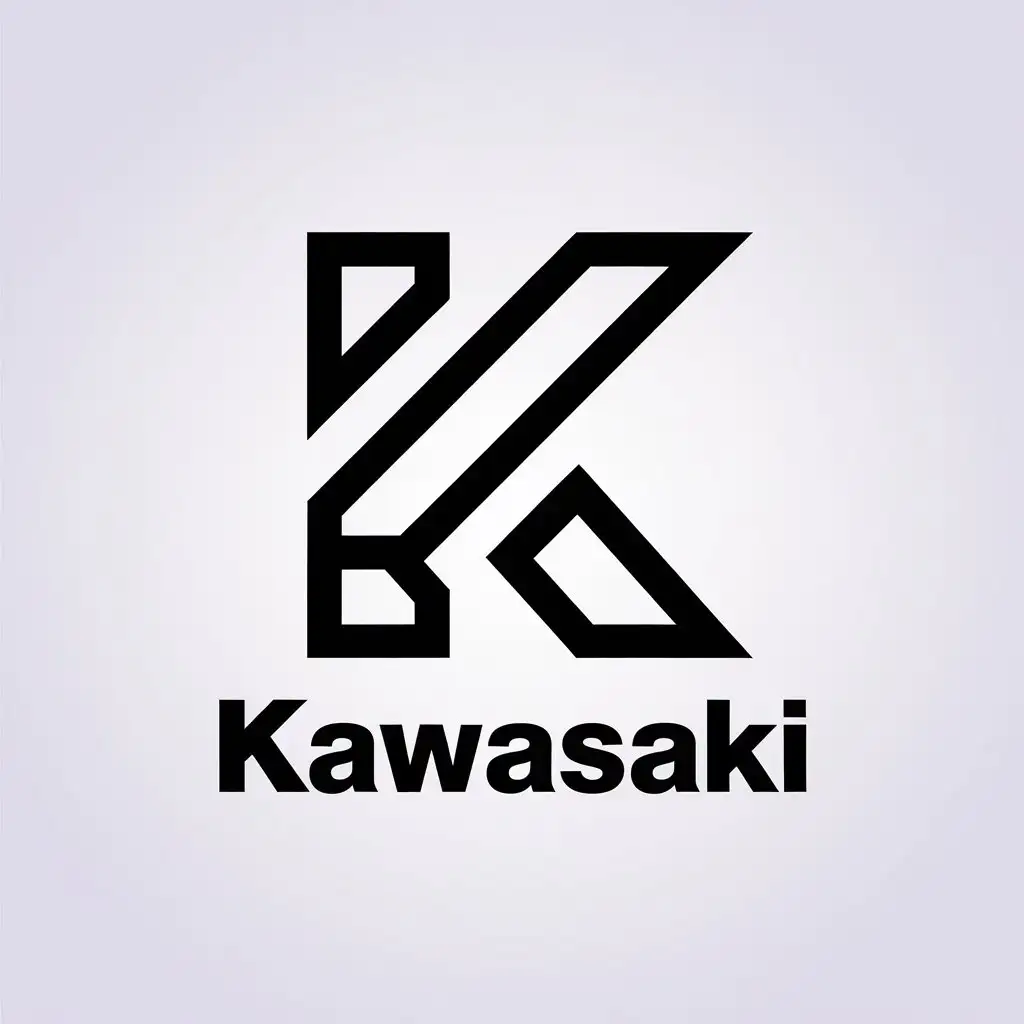 a vector logo design,with the text "Kawasaki", main symbol:Letter K,,Minimalistic,be used in Sports Fitness industry,clear background