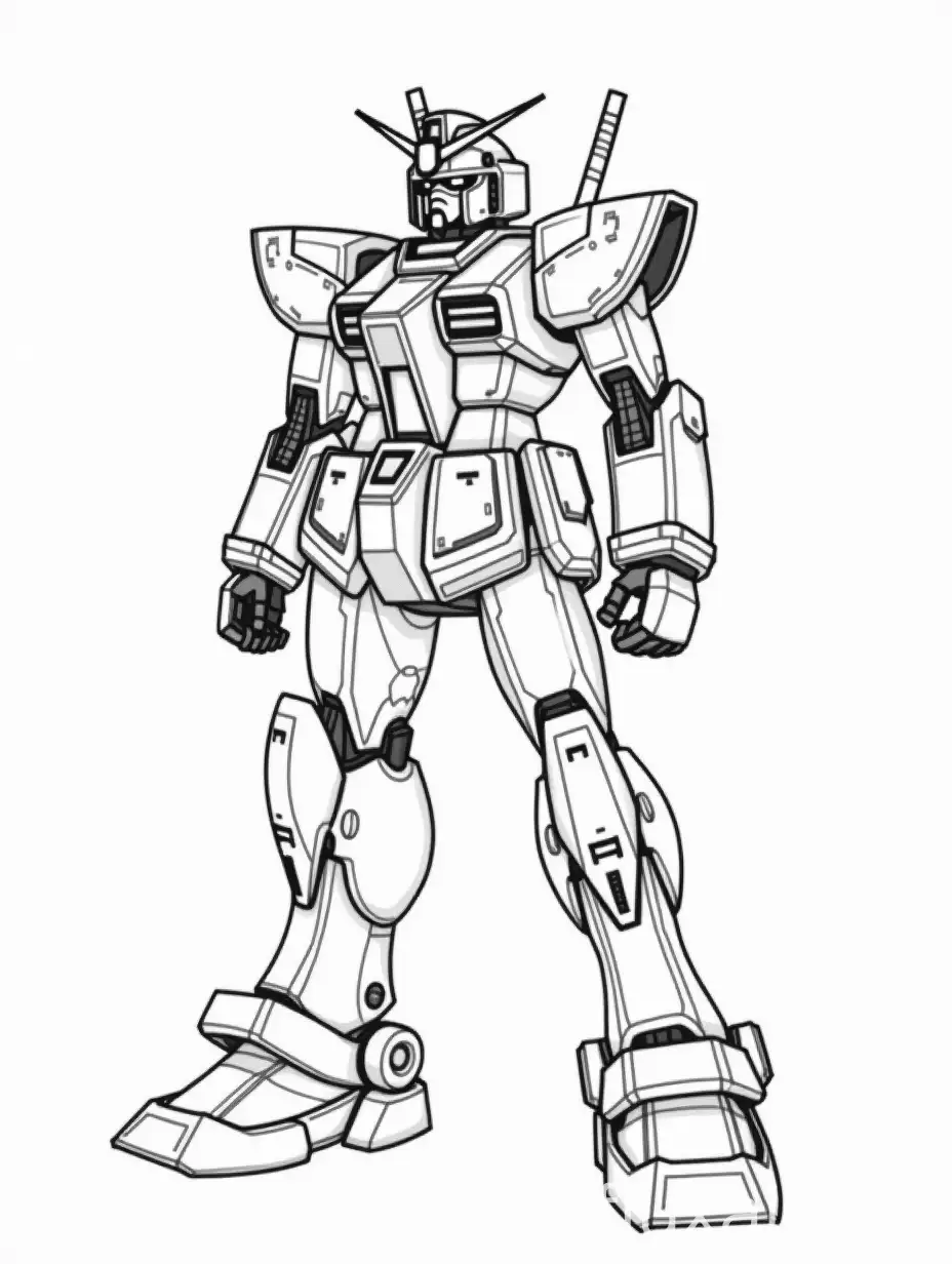 (design line drawing of Mobile SuitGundam RX-78-2, original Gundam). (black andwhite lines, detailed annotations, sizespecifications, colored 3D rendering for the mainbody, technical drawing style, whitebackground).(DSLR camera). (macro lens).(afternoon).(technical illustration style). (FujifilmPro 400H film)