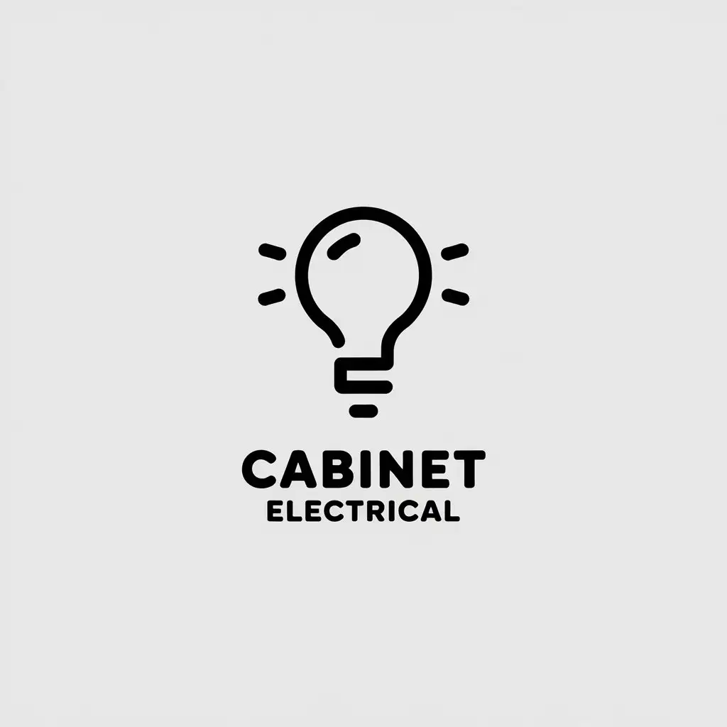 a vector logo design,with the text "cabinet electrical", main symbol:Light, air,Minimalistic,be used in Home Family industry,clear background