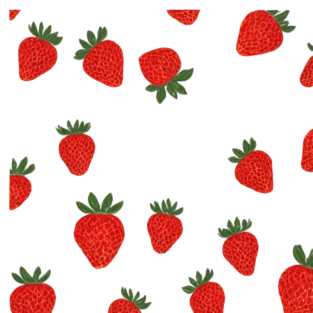 Leaves-and-Strawberry-Cool-Pattern-PNG-HighQuality-Transparent-Image-for-Creative-Projects