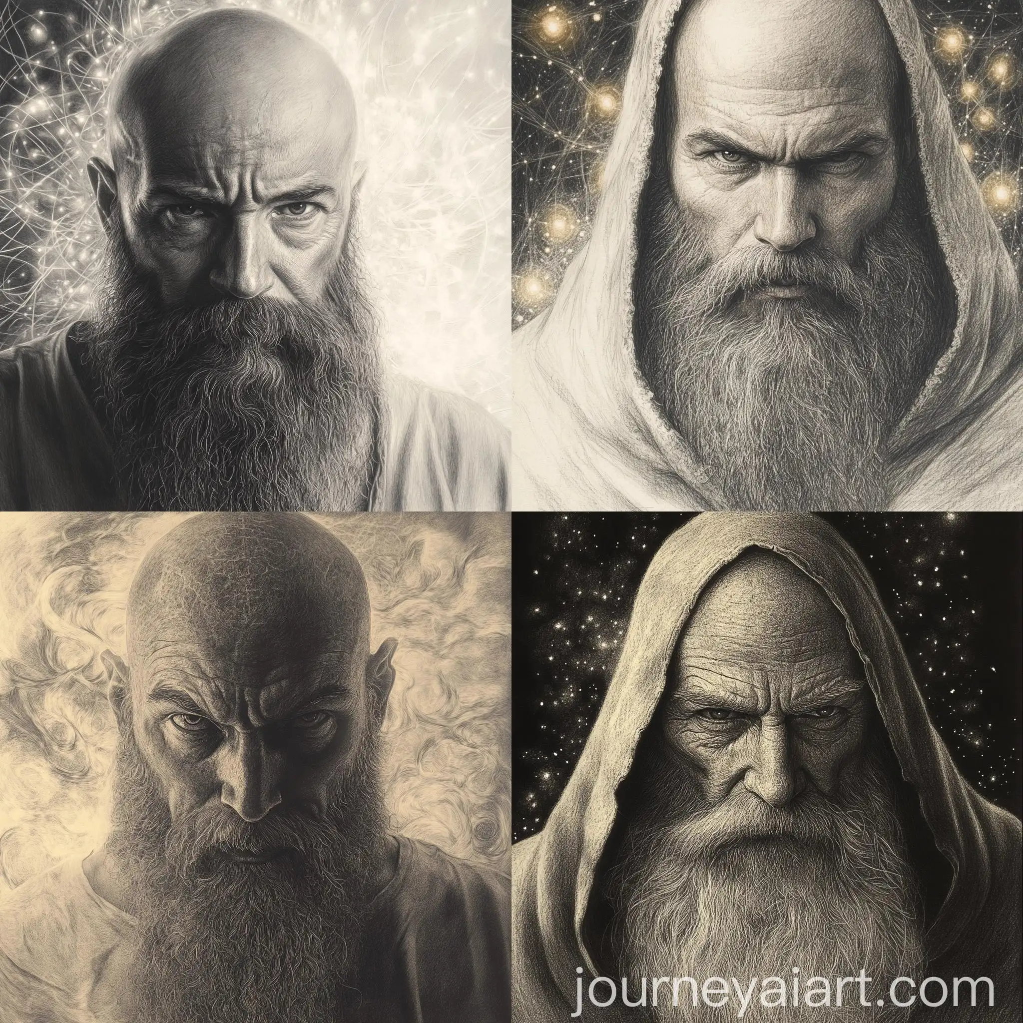 Portrait-of-a-Wise-Wizard-with-Flowing-Beard-in-Pencil-Drawing-Style
