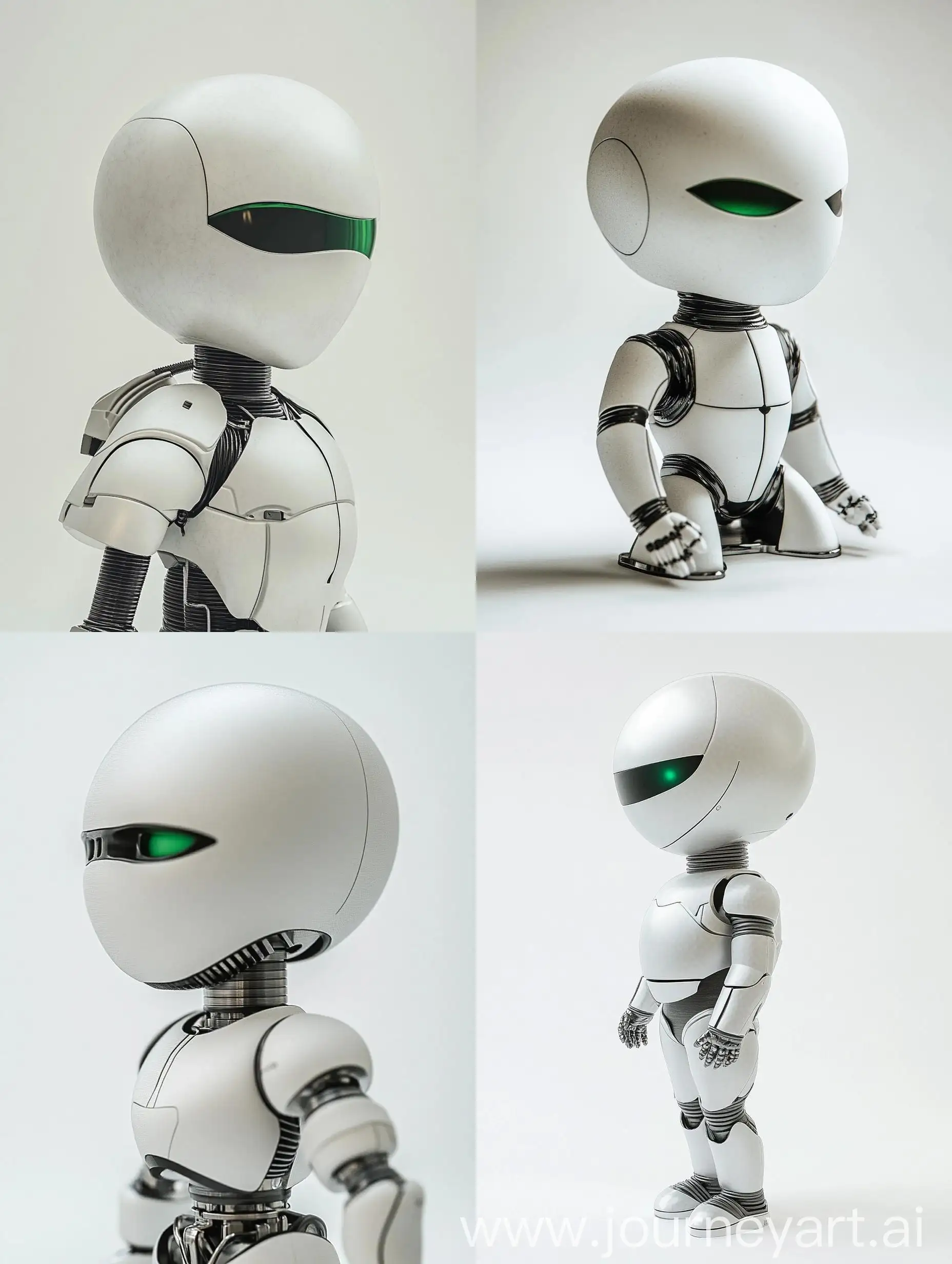 Robot-Figurine-with-HumanLike-Head-and-Attached-Arms