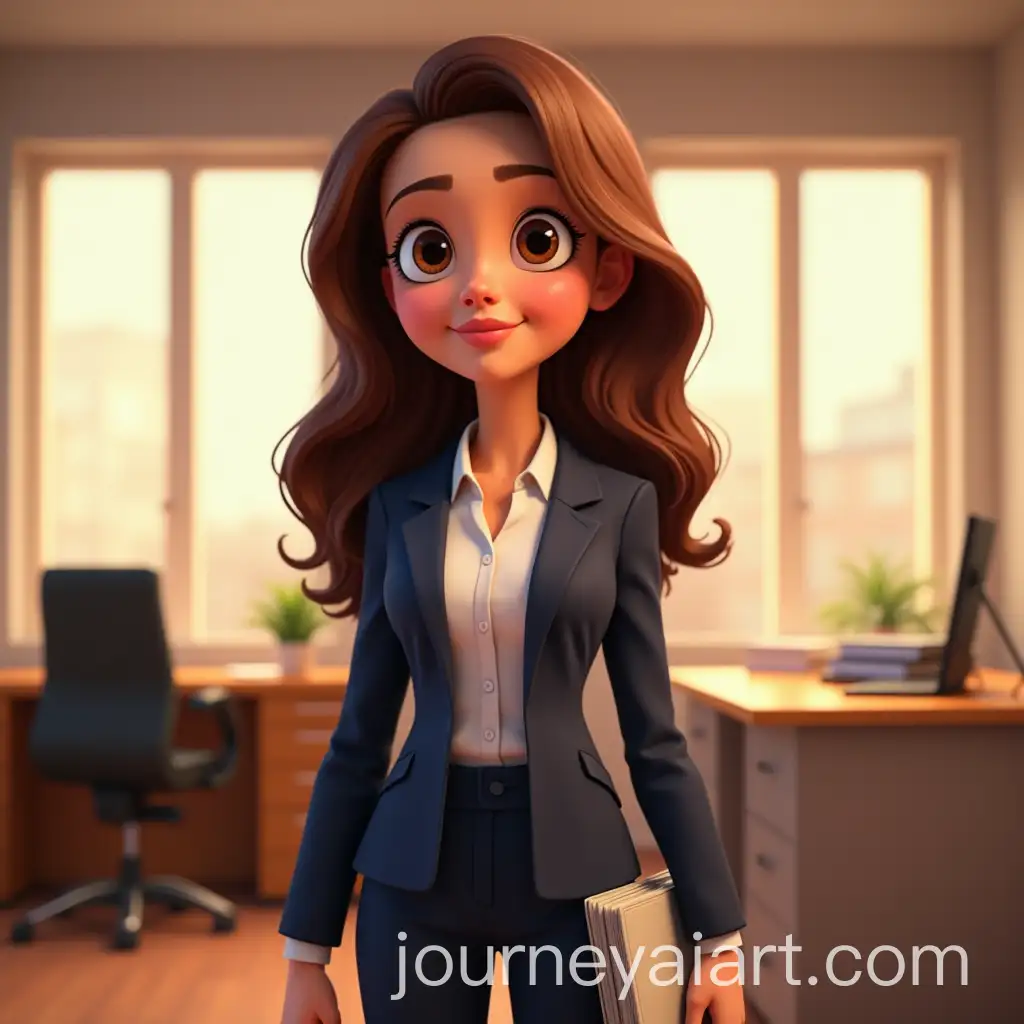 FullBody-Animated-PixarStyle-Young-Female-Lawyer-in-Professional-Office