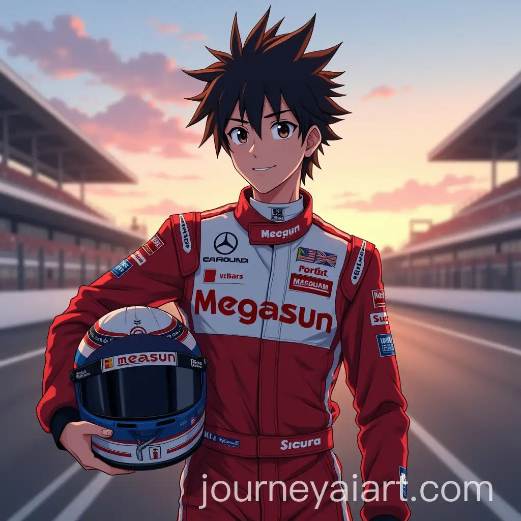 Animestyle-F2-Driver-atAI-Art-Prompt-Expansion-Suzuka-Circuit-with-Racing-Helmet