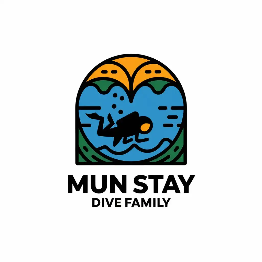 LOGO-Design-for-MUN-STAY-DIVE-FAMILY-Scuba-Theme-for-Travel-Industry