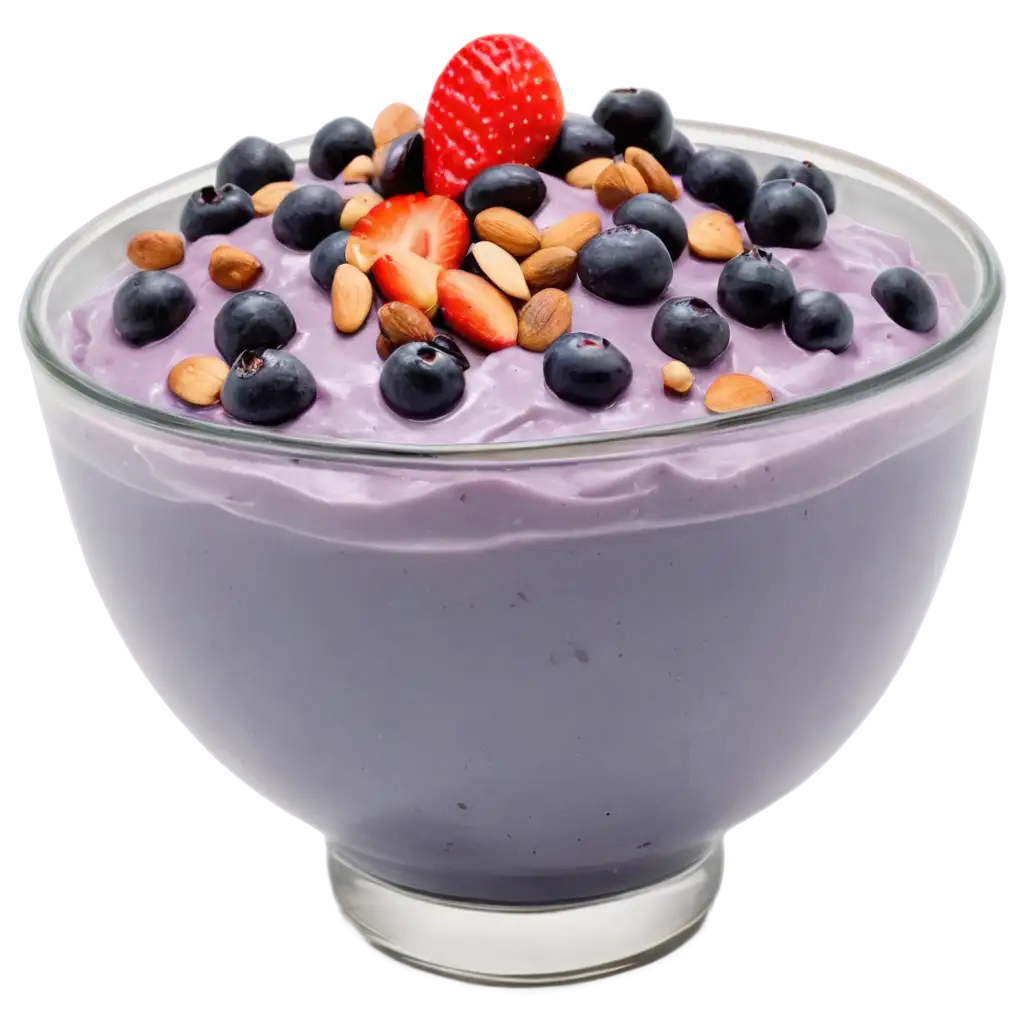 Stunning-PNG-Image-Bowl-of-Blueberry-Frosting-Topped-with-Exotic-Berries-and-Nuts