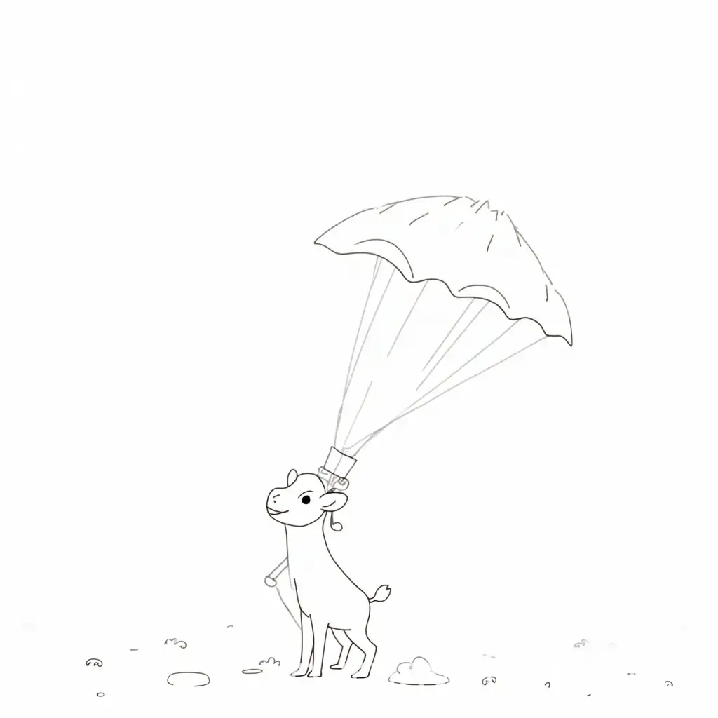 Adventurous-Goat-Parachuting-with-Tools-on-La-Isla-de-los-Inventores-Miniatura