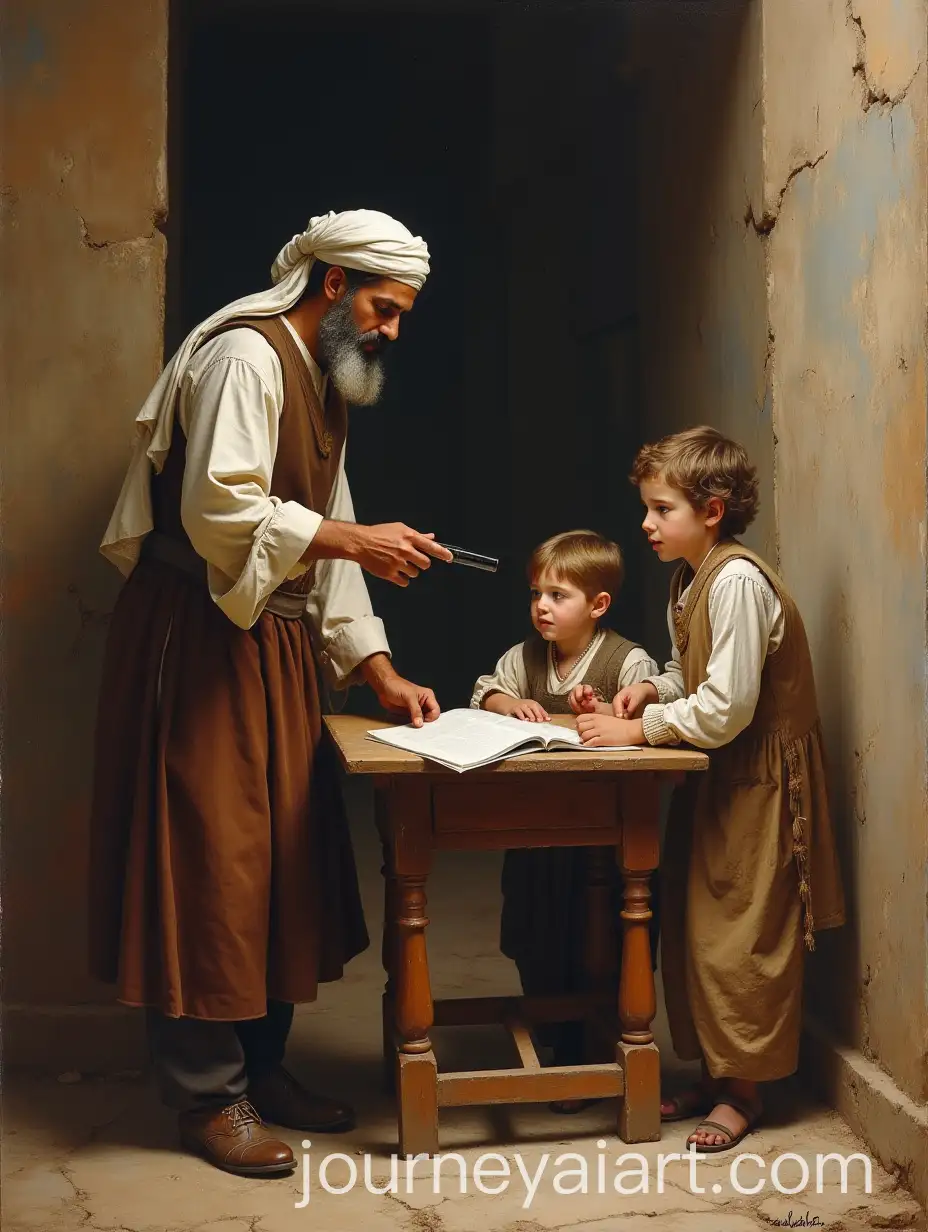 Teacher-Educating-Children-in-1830s-Syria