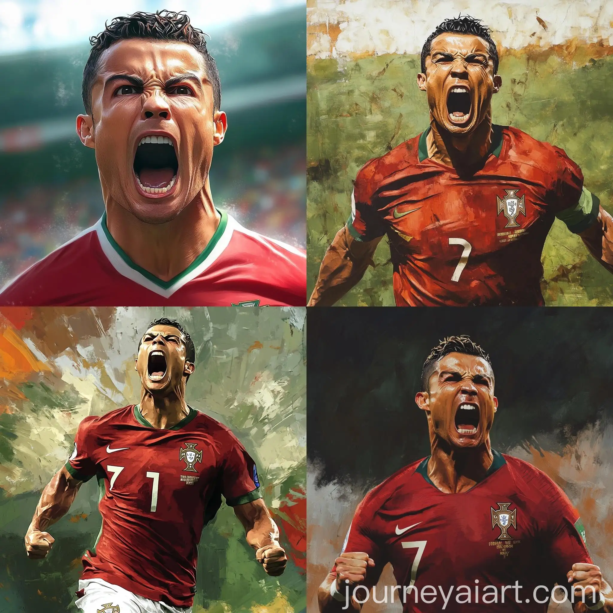 Cristiano-Ronaldo-Shouting-in-Anger-on-Football-Field