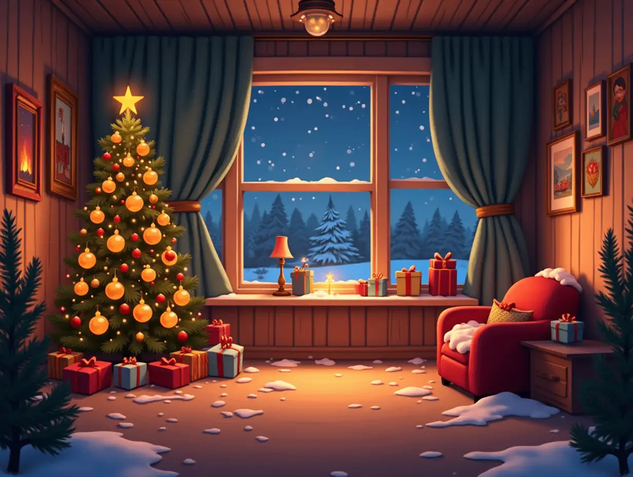 room Christmas animation