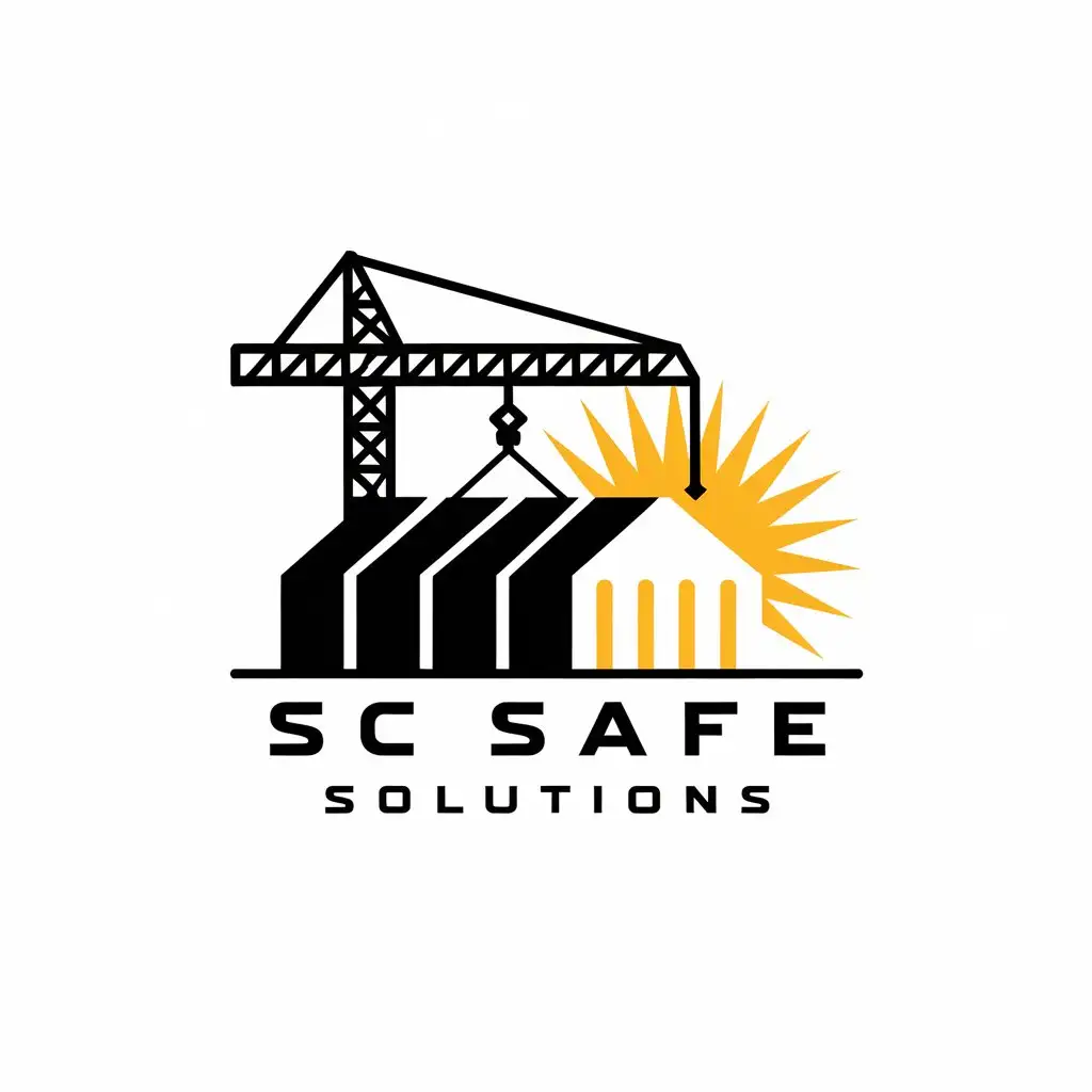 LOGO-Design-for-SC-Safe-Solutions-Crane-Hangar-with-Rising-Sun-Vector-Style