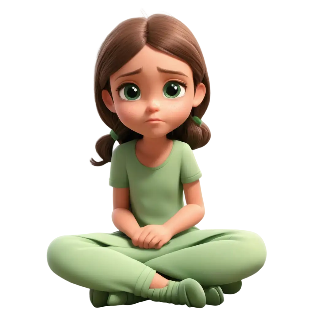 PNG-Cartoon-for-Kids-Innocent-Brunette-Girl-with-Green-Eyes-Crying